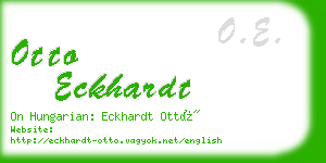 otto eckhardt business card